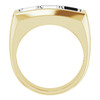 Three Stone Ring Mounting in 18 Karat Yellow/White Gold for Square Stone