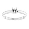 Solitaire Engagement Ring Mounting in 14 Karat White Gold for Round Stone