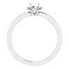Halo Style Engagement Ring Mounting in 10 Karat White Gold for Round Stone