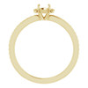 Halo Style Engagement Ring Mounting in 14 Karat Yellow Gold for Round Stone