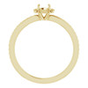 Halo Style Engagement Ring Mounting in 18 Karat Yellow Gold for Round Stone
