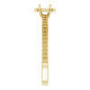 Halo Style Engagement Ring Mounting in 18 Karat Yellow Gold for Round Stone