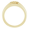 Accented Ring Mounting in 14 Karat Yellow Gold for Round Stone
