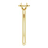 Accented Engagement Ring Mounting in 14 Karat Yellow Gold for Round Stone
