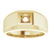 Solitaire Ring Mounting in 14 Karat Yellow Gold for Round Stone