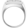 Two Stone Ring Mounting in 14 Karat White Gold for Round Stone