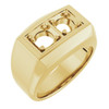 Two Stone Ring Mounting in 14 Karat Yellow Gold for Round Stone