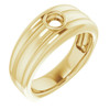 Bezel Set Ring Mounting in 10 Karat Yellow Gold for Round Stone