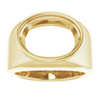 Bezel Set Ring Mounting in 14 Karat Yellow Gold for Oval Stone