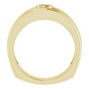 Bezel Set Ring Mounting in 14 Karat Yellow Gold for Round Stone