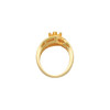 Square V Prong Solitaire Ring Mounting in 10 Karat Yellow Gold for Square Stone