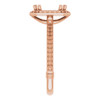 Halo Style Engagement Ring Mounting in 14 Karat Rose Gold for Emerald Stone