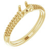 Pavé Accented Engagement Ring Mounting in 18 Karat Yellow Gold for Round Stone