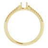 Pavé Accented Engagement Ring Mounting in 18 Karat Yellow Gold for Round Stone