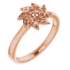 Floral Inspired Engagement Ring Mounting in 10 Karat Rose Gold for Round Stone