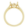 Solitaire Ring Mounting in 10 Karat Yellow Gold for Heart shape Stone