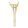 Solitaire Ring Mounting in 10 Karat Yellow Gold for Heart shape Stone