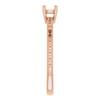 Engagement Ring Mounting in 10 Karat Rose Gold for Round Stone