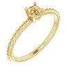 Engagement Ring Mounting in 10 Karat Yellow Gold for Round Stone