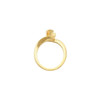 Bypass Ring Mounting in 18 Karat Yellow Gold for Pear Stone