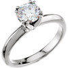 Twin Prong Octet® Solitaire Engagement Ring Mounting in Platinum for Round Stone