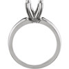 Twin Prong Octet® Solitaire Engagement Ring Mounting in Platinum for Round Stone