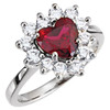 Halo Style Ring Mounting in Platinum for Heart shape Stone