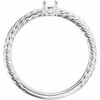 Family Ring Mounting in 14 Karat White Gold for Round Stone