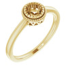 Solitaire Birthstone Ring Mounting in 14 Karat Yellow Gold for Round Stone