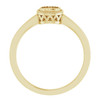 Solitaire Birthstone Ring Mounting in 14 Karat Yellow Gold for Round Stone