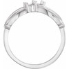 Family Infinity Inspired Ring Mounting in 14 Karat White Gold for Round Stone