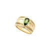 Bezel Set Ring Mounting in 14 Karat Yellow Gold for Pear shape Stone