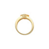 Bezel Set Granulated Ring Mounting in 10 Karat Yellow Gold for Square Stone
