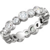 Bezel Set Eternity Band Mounting in 14 Karat White Gold for N/a Stone