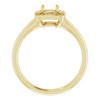 Vintage Inspired Halo Style Engagement Ring Mounting in 10 Karat Yellow Gold for Round Stone
