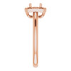 Vintage Inspired Halo Style Engagement Ring Mounting in 18 Karat Rose Gold for Round Stone