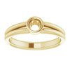 Bezel Set Solitaire Engagement Ring Mounting in 10 Karat Yellow Gold for Round Stone
