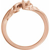 Family Freeform Ring Mounting in 14 Karat Rose Gold for Round Stone...