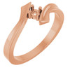 Family Bypass Ring Mounting in 18 Karat Rose Gold for Round Stone..