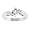 Family Bypass Ring Mounting in 18 Karat White Gold for Round Stone..