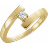 Family Bypass Ring Mounting in 18 Karat Yellow Gold for Round Stone..