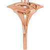 Family Ring Mounting in 10 Karat Rose Gold for Round Stone.