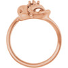 Family Ring Mounting in 14 Karat Rose Gold for Round Stone.