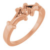 Family Ring Mounting in 18 Karat Rose Gold for Round Stone...