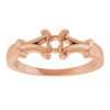 Family Ring Mounting in 18 Karat Rose Gold for Round Stone...