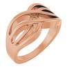 Family Criss Cross Ring Mounting in 18 Karat Rose Gold for Round Stone..