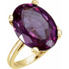 Solitaire Ring Mounting in 18 Karat White Gold for Oval Stone.