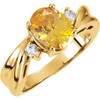 Accented Bypass Ring Mounting in 18 Karat White Gold for Oval Stone..