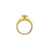 Bezel Set Accented Ring Mounting in 10 Karat Rose Gold for Oval Stone.