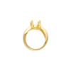 Solitaire Ring Mounting in 18 Karat Yellow Gold for Oval Stone..